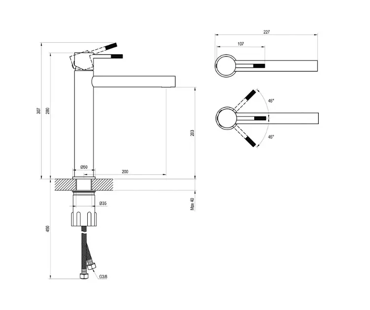 Ravak - Nox - Mosdó csaptelep - X070696 – 2. kép