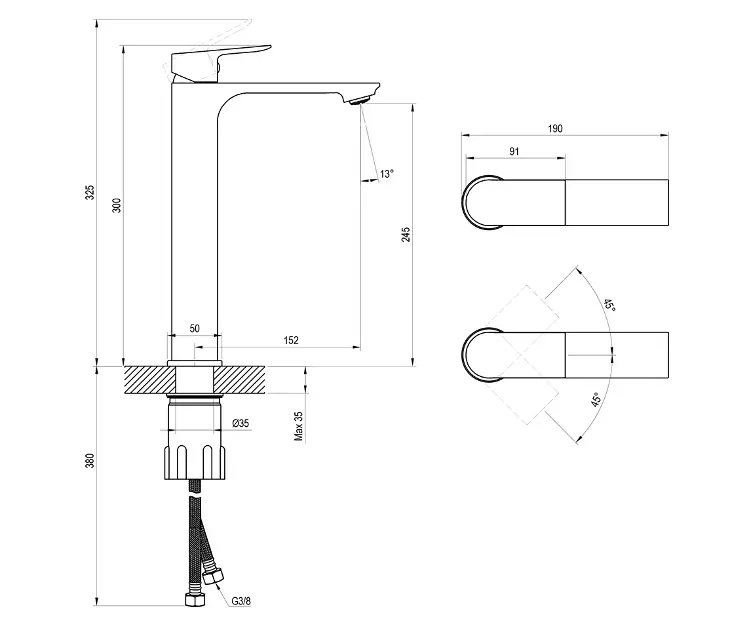Ravak - Plan - Mosdó csaptelep - X070653 – 2. kép