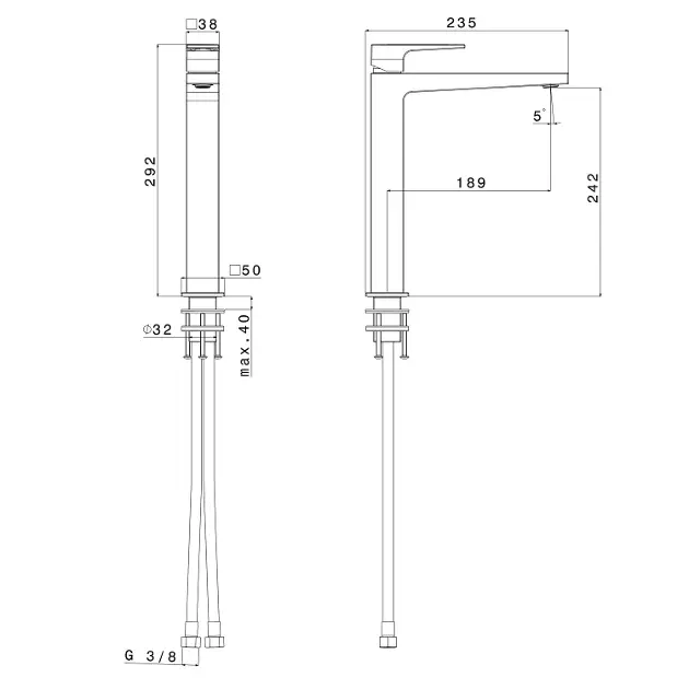Sapho - Dimy - Mosdó csaptelep - DM006BL – 2. kép