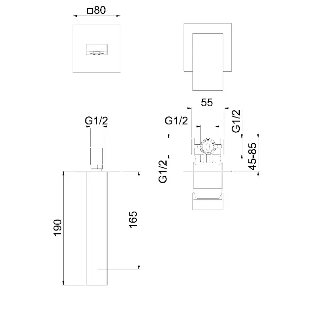 Sapho - Latus - Mosdó csaptelep - 1102-78 – 2. kép