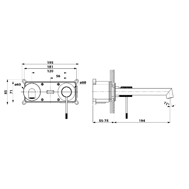 Sapho - Solaris - Mosdó csaptelep - WD008B – 2. kép
