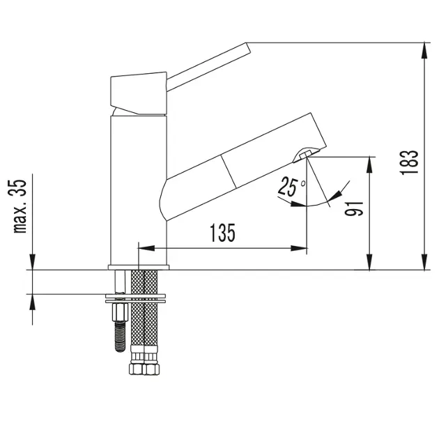 Sapho - Soliter - Mosdó csaptelep - 1104-05 – 2. kép