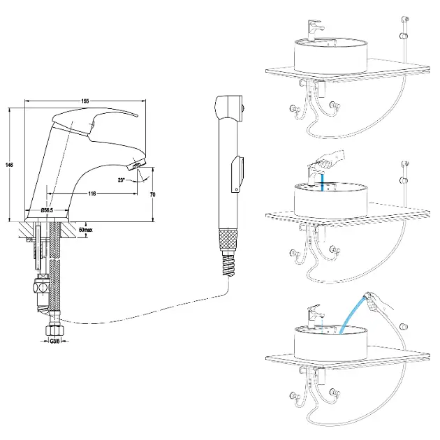 Sapho - Taps - Mosdó csaptelep - 1209-05 – 2. kép