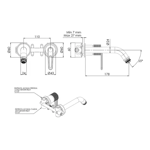 Sapho - Taps - Mosdó csaptelep - BB018 – 2. kép