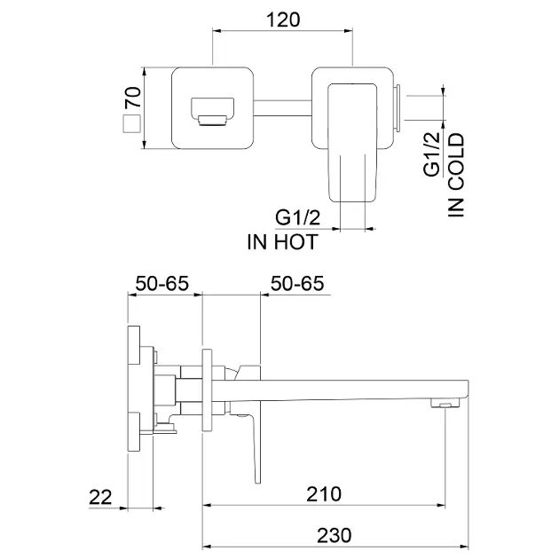 Sapho - Tursi - Mosdó csaptelep - TI018 – 2. kép