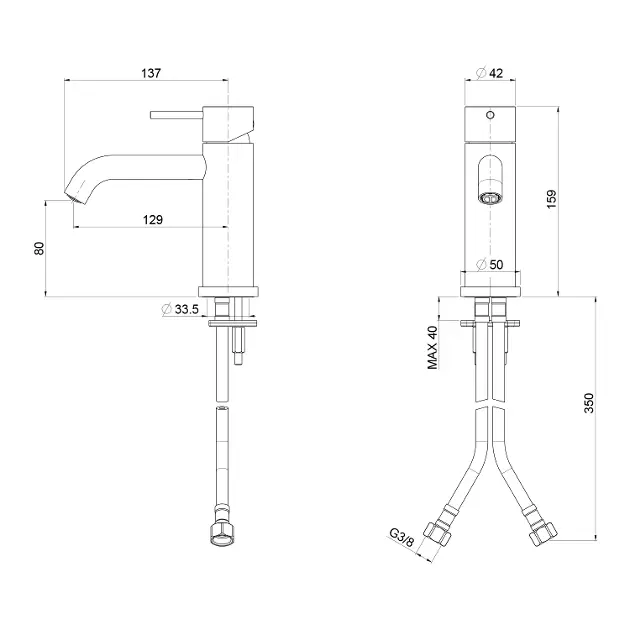 Sapho - Ultramix - Mosdó csaptelep - UT002BC – 2. kép