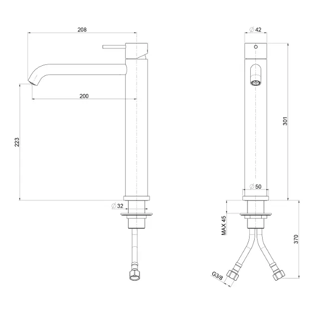 Sapho - Ultramix - Mosdó csaptelep - UT007BG – 2. kép