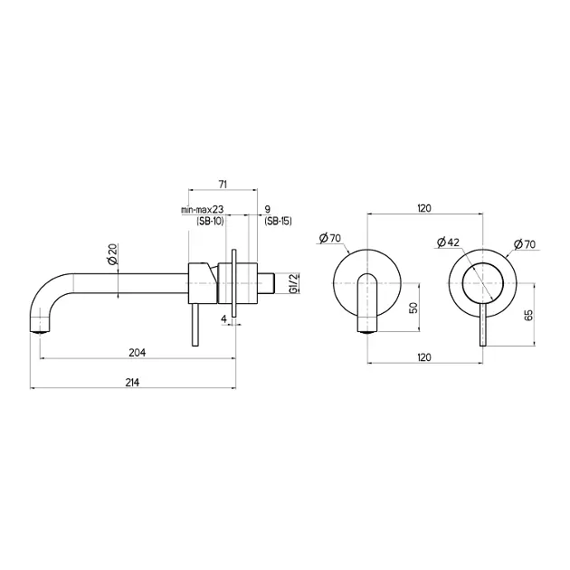 Sapho - Ultramix - Mosdó csaptelep - UT018 – 2. kép