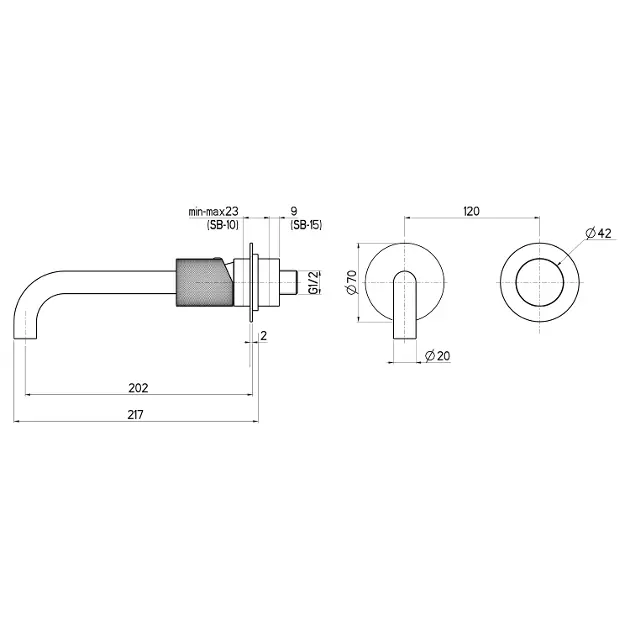 Sapho - Ultratap - Mosdó csaptelep - UT018TG – 2. kép