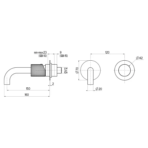 Sapho - Ultratap - Mosdó csaptelep - UT118TBG – 2. kép