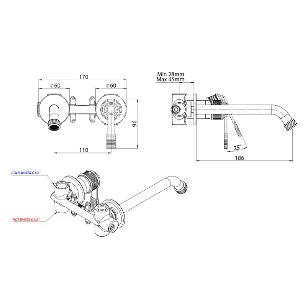 Sapho - Versi - Mosdó csaptelep - RV018/15 – 2. kép