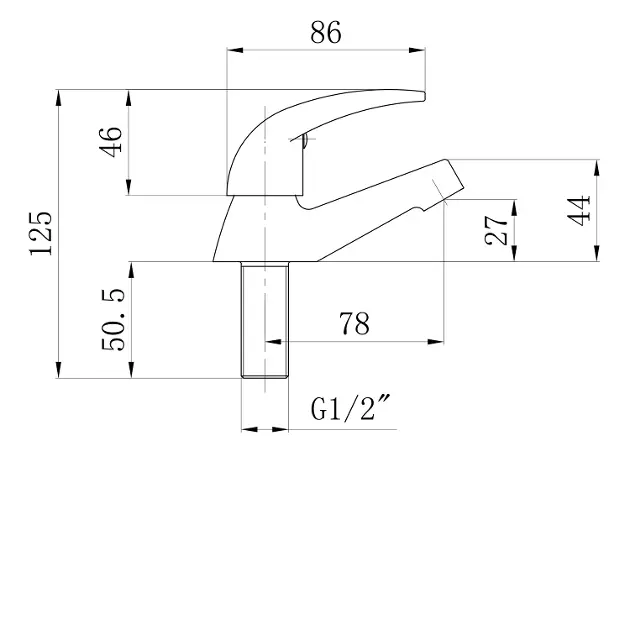 Aqualine - Pillar taps - Oszlopos mosdócsaptelep - ZY12034 – 2. kép