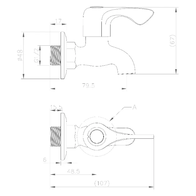 Aqualine - Valves - Oszlopos mosdócsaptelep - ZY12033 – 2. kép