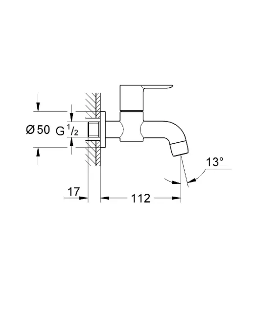 Grohe - BauEdge - Oszlopos mosdócsaptelep - 20238000 – 2. kép
