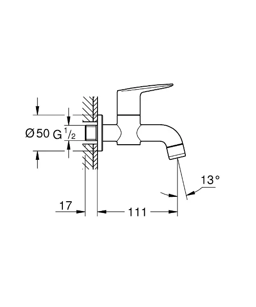 Grohe - BauEdge - Oszlopos mosdócsaptelep - 20238001 – 2. kép