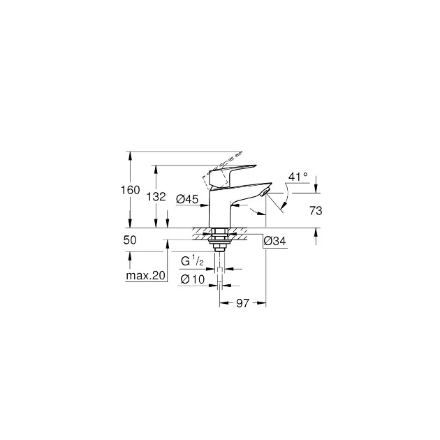 Grohe - BauLoop - Oszlopos mosdócsaptelep - 32857001 – 2. kép