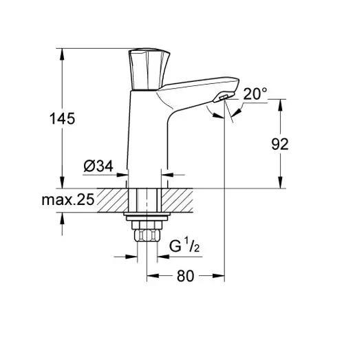 Grohe - Costa L - Oszlopos mosdócsaptelep - 20186001 – 2. kép