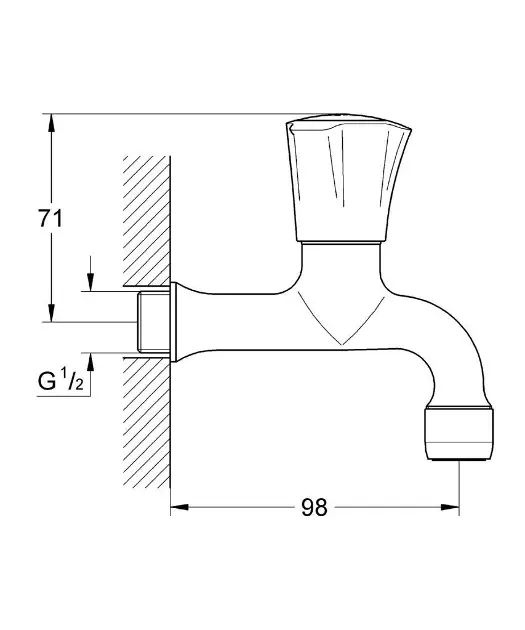 Grohe - Costa - Oszlopos mosdócsaptelep - 30098001 – 2. kép
