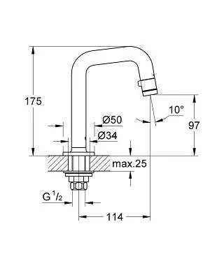 Grohe - Universal - Oszlopos mosdócsaptelep - 20202000 – 2. kép