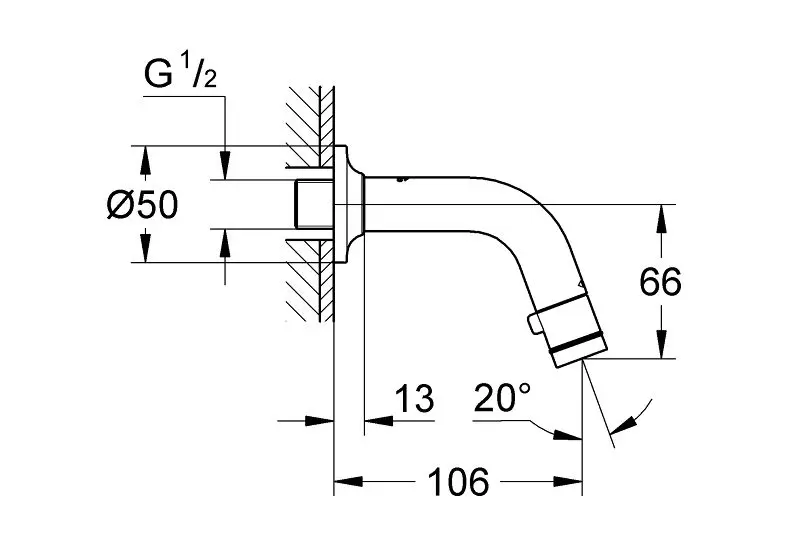 Grohe - Universal - Oszlopos mosdócsaptelep - 20205000 – 2. kép