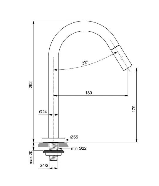 Ideal Standard - IdealStream - Oszlopos mosdócsaptelep - F2844AA – 2. kép
