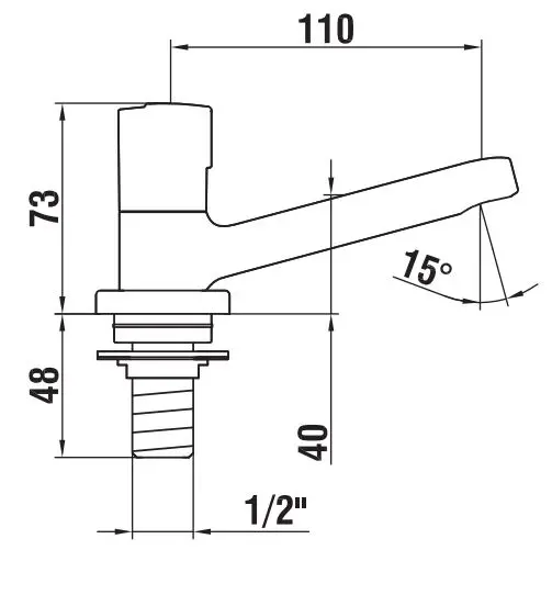 Laufen - Citypro - Oszlopos mosdócsaptelep - HF500915100000 – 2. kép