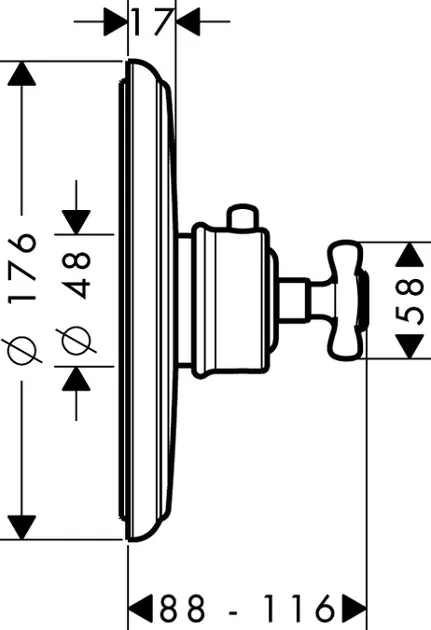 Axor - Montreux - Termosztátos csaptelep - 16810000 – 2. kép