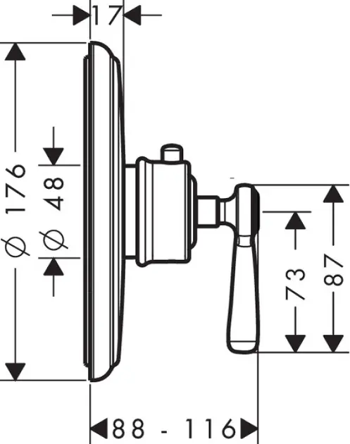 Axor - Montreux - Termosztátos csaptelep - 16823000 – 2. kép