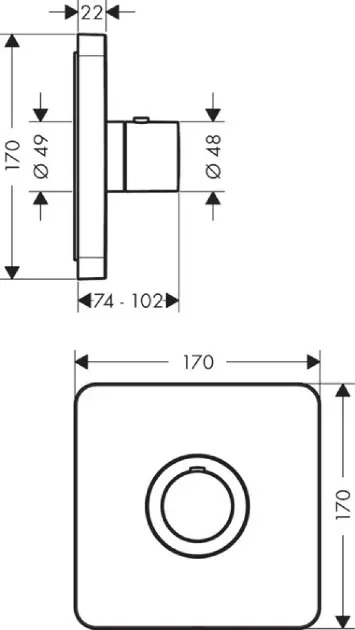 Axor - ShowerSelect - Termosztátos csaptelep - 36711000 – 2. kép