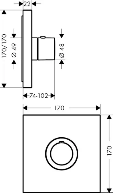 Axor - ShowerSelect - Termosztátos csaptelep - 36718000 – 2. kép