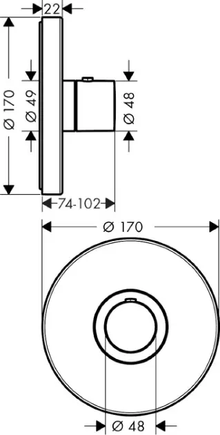 Axor - ShowerSelect - Termosztátos csaptelep - 36721000 – 2. kép