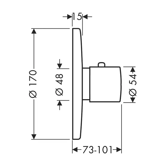 Axor - Uno - Termosztátos csaptelep - 38715000 – 2. kép