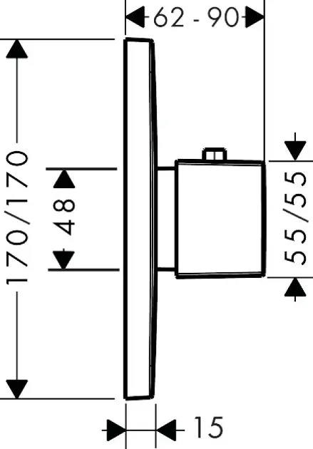 Axor - Urquiola - Termosztátos csaptelep - 11731000 – 2. kép