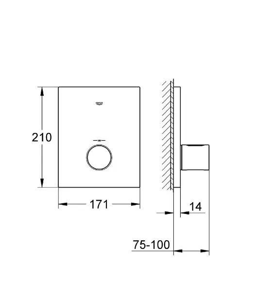 Grohe - Grohtherm F - Termosztátos csaptelep - 27619000 – 2. kép