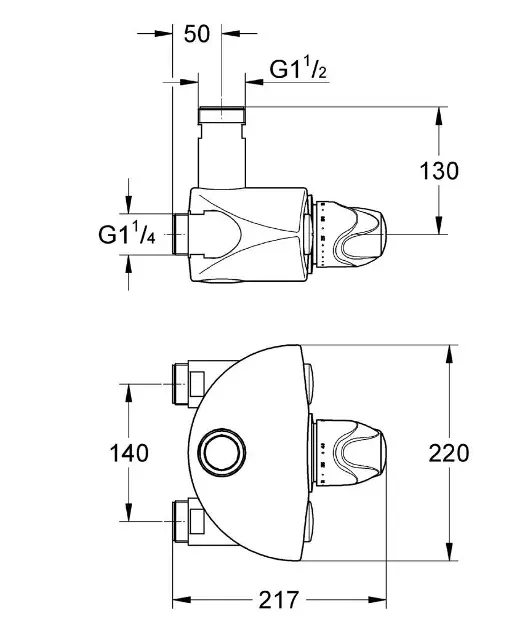 Grohe - Grohtherm XL - Termosztátos csaptelep - 35085000 – 2. kép