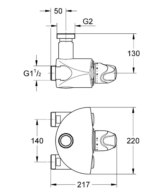 Grohe - Grohtherm XL - Termosztátos csaptelep - 35087000 – 2. kép