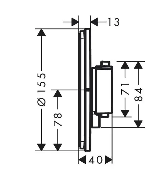 Hansgrohe - ShowerSelect Comfort - Termosztátos csaptelep - 15562140 – 2. kép