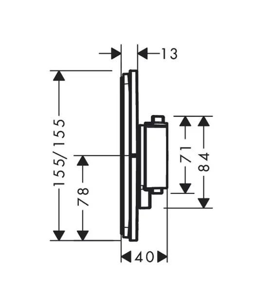 Hansgrohe - ShowerSelect Comfort - Termosztátos csaptelep - 15574340 – 2. kép