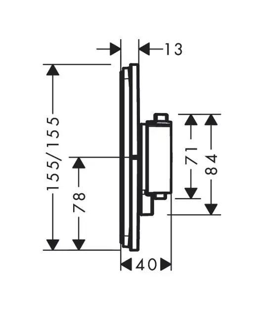 Hansgrohe - ShowerSelect Comfort - Termosztátos csaptelep - 15575000 – 2. kép