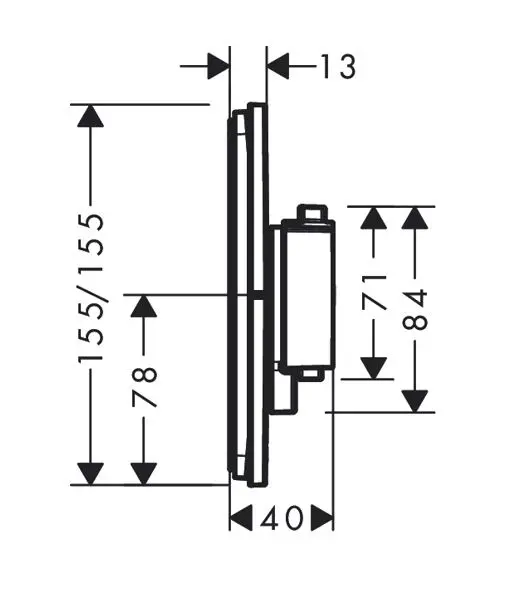 Hansgrohe - ShowerSelect Comfort - Termosztátos csaptelep - 15588340 – 2. kép