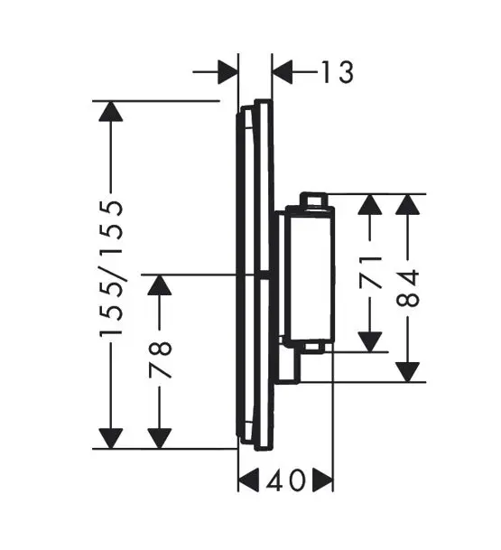 Hansgrohe - ShowerSelect Comfort - Termosztátos csaptelep - 15589000 – 2. kép