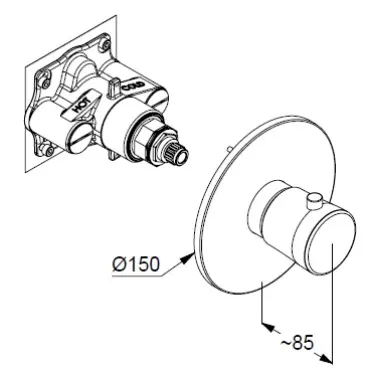 Kludi - Balance - Termosztátos csaptelep - 527390575 – 2. kép