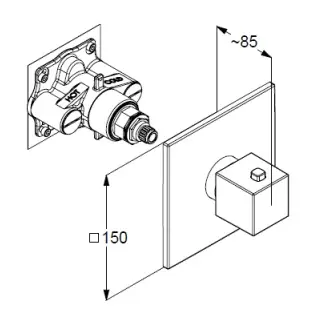 Kludi - Decus - Termosztátos csaptelep - 54739N075 – 2. kép