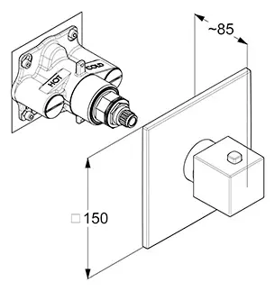 Kludi - Decus - Termosztátos csaptelep - 54739N275 – 2. kép