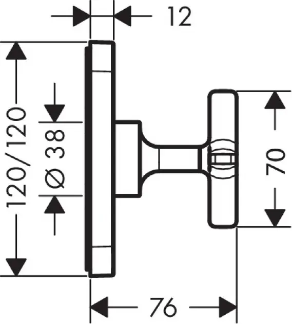 Axor - Citterio E - Termosztátos váltó- és elzárószelep - 36771000 – 2. kép