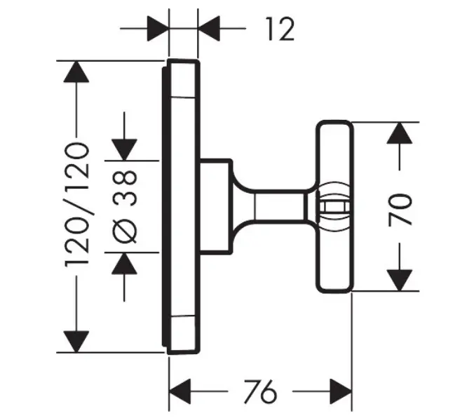 Axor - Citterio E - Termosztátos váltó- és elzárószelep - 36771670 – 2. kép