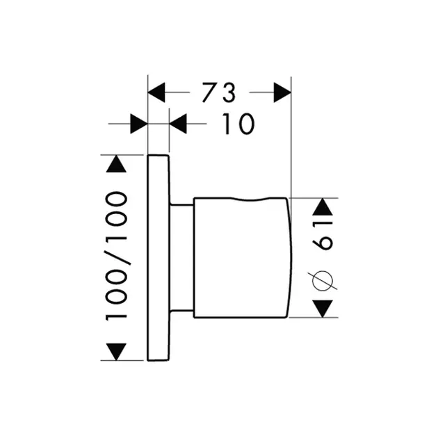Axor - Citterio M - Termosztátos váltó- és elzárószelep - 34920000 – 2. kép
