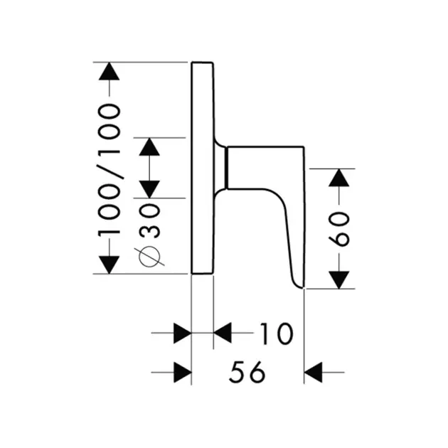 Axor - Citterio M - Termosztátos váltó- és elzárószelep - 34960000 – 2. kép