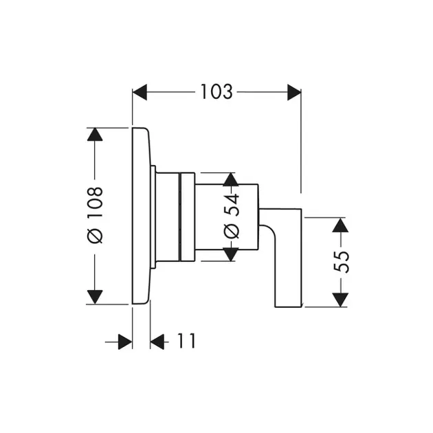 Axor - Citterio - Termosztátos váltó- és elzárószelep - 39920000 – 2. kép