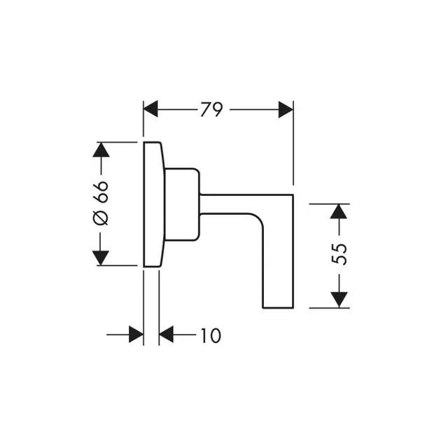Axor - Citterio - Termosztátos váltó- és elzárószelep - 39960000 – 2. kép